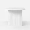 Japandi 1600mm-2000mm Oval Extendable White Dining Table & 6 Dining Chair Set