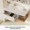1000mm Modern Floating Bathroom Vanity White & Natural with Sink