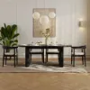 Japandi 2000mm-2400mm Oval Extendable Black Dining Table & 8 Dining Chair Set