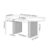 Japandi 2000mm-2400mm Oval Extendable Black Dining Table & 8 Dining Chair Set