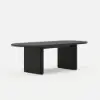 Japandi 2000mm-2400mm Oval Extendable Black Dining Table & 8 Dining Chair Set