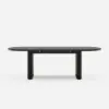 Japandi 2000mm-2400mm Oval Extendable Black Dining Table & 8 Dining Chair Set