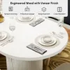 Japandi 2000mm-2400mm Oval Extendable White Dining Table & 8 Dining Chair Set