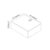 Lumio White 1-Drawer Floating LED Bedside Table with Charging Station