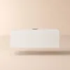 Lumio White 1-Drawer Floating LED Bedside Table with Charging Station