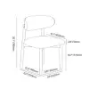 Picture of Modern PU Leather Dining Chair with Rubber Wood Legs