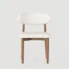 Picture of Modern PU Leather Dining Chair with Rubber Wood Legs