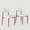 Picture of Modern PU Leather Dining Chair with Rubber Wood Legs