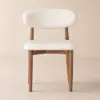 Picture of Modern PU Leather Dining Chair with Rubber Wood Legs