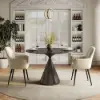 39" Modern Sintered Stone Dining Table Set with 2 Chairs – AUD-H2397