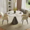 39" Modern Sintered Stone Dining Table Set with 2 Chairs – AUD-H2398