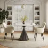 39" Modern Sintered Stone Dining Table Set with 2 Chairs – AUD-H2398