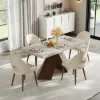 Dining Set 63"-79" Extendable Wood Dining Table with 4 Chairs