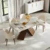 Dining Set 63"-79" Extendable Wood Dining Table with 4 Chairs