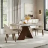 Dining Set 63"-79" Extendable Wood Dining Table with 4 Chairs