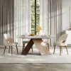 Dining Set 63"-79" Extendable Wood Dining Table with 4 Chairs