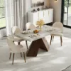 Dining Set 63"-79" Extendable Wood Dining Table with 4 Chairs