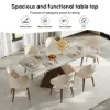 Dining Set 63"-79" Extendable Wood Dining Table with 4 Chairs