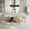 Dining Set 63"-79" Extendable Wood Dining Table with 6 Chairs