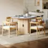 Picture of 47"-63" Gray Extendable Dining Table Set with 4 Chairs – AUD-H2401