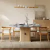 Picture of 47"-63" Gray Extendable Dining Table Set with 4 Chairs – AUD-H2401