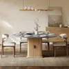 47"-63" Gray Extendable Dining Table Set with 6 Chairs – AUD-H2404