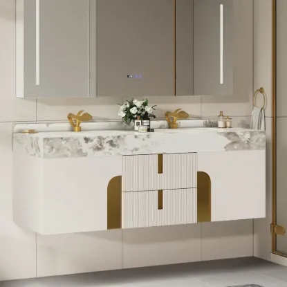 Picture of Artis 150 cm Floating Double Bathroom Vanity with Sink, Sintered Stone Top, Ample Storage