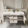 Artis 150 cm Floating Double Bathroom Vanity with Sink, Sintered Stone Top, Ample Storage