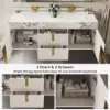 Artis 150 cm Floating Double Bathroom Vanity with Sink, Sintered Stone Top, Ample Storage