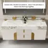 Artis 150 cm Floating Double Bathroom Vanity with Sink, Sintered Stone Top, Ample Storage