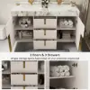 Artis 60" Double Bathroom Vanity with Sink, Sintered Stone top, Ample Storage