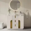 Artis 92 cm Freestanding Single Bathroom Vanity with Sink, Sintered Stone Top