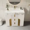 Artis 92 cm Freestanding Single Bathroom Vanity with Sink, Sintered Stone Top
