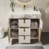 Artis 92 cm Freestanding Single Bathroom Vanity with Sink, Sintered Stone Top