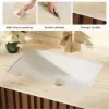 Aura 36" Bathroom Vanity with Light Ash Wood Slatted Panels Faux Travertine Top