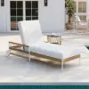 Ropipe Outdoor Rope-Woven Lounge Chair with Adjustable Backrest & Wheels