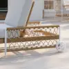 Ropipe Outdoor Rope-Woven Lounge Chair with Adjustable Backrest & Wheels