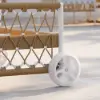 Ropipe Outdoor Rope-Woven Lounge Chair with Adjustable Backrest & Wheels