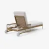 Ropipe Outdoor Rope-Woven Lounge Chair with Adjustable Backrest & Wheels