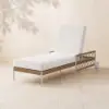 Ropipe Outdoor Rope-Woven Lounge Chair with Adjustable Backrest & Wheels