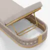 Costra Outdoor Aluminum & Rope Weave Reclining Chaise Lounge in Ivory