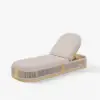 Costra Outdoor Aluminum & Rope Weave Reclining Chaise Lounge in Ivory