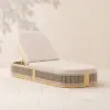 Costra Outdoor Aluminum & Rope Weave Reclining Chaise Lounge in Ivory