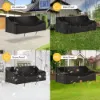 600D Tough Canvas Waterproof Outdoor Swing Covers in Black