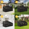 600D Tough Canvas Waterproof Outdoor Daybed Covers in Black
