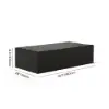 600D Tough Canvas Waterproof Outdoor Coffee Table Covers in Black