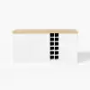 Japandi 180 cm Natural & White Kitchen Island with Storage & LED Lighting