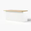 Japandi 180 cm Natural & White Kitchen Island with Storage & LED Lighting