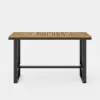 Tevara 7-Piece Teak Outdoor Bar Setting with 6 Bar-Height Chairs