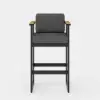 Tevara 7-Piece Teak Outdoor Bar Setting with 6 Bar-Height Chairs